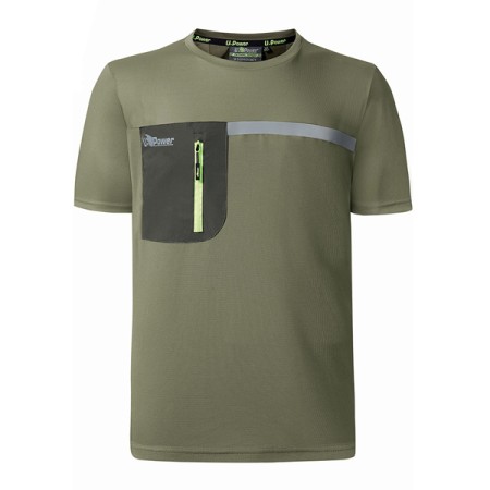 T-SHIRT U-POWER CHRISTAL - BURNT OLIVE