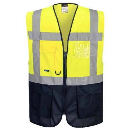 C476 - GILET PORTWEST EXECUTIVE VARSAVIA XXL - GIALLO/NAVY