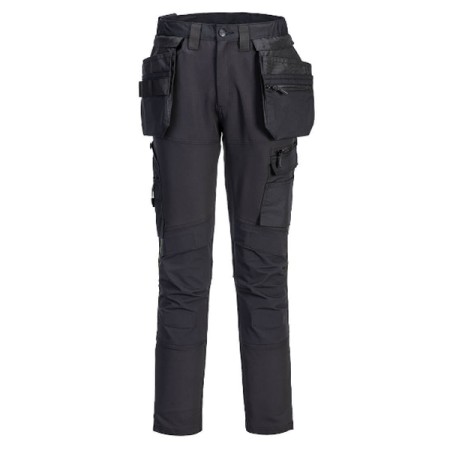 DX456 - PANTALONE LUNGO PORTWEST DX4 CRAFT HOLSTER STACCABILI - 32 - NERO