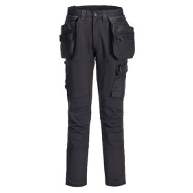 DX456 - PANTALONE LUNGO PORTWEST DX4 CRAFT HOLSTER STACCABILI - 34 - NERO