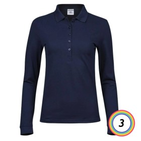 LADIES LUXURY STRETCH LONG SLEEVE POLO TEE JAYS – DISPONIBILE IN 3 COLORAZIONI
