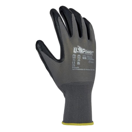 GUANTO U-POWER VALZER NITRILE - GUANTO DA LAVORO OEKO-TEX NITRILE NERO