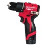 M12 BLPDRC-202C - TRAPANO COMPATTO A PERCUSSIONE MILWAUKEE 12 VOLT BRUSHLESS 2,0 AH