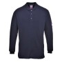 FR10 - Polo manica lunga antistatica ignifuga Blu navy - M