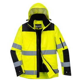 C469 - GIACCA PORTWEST 3 IN 1 PRO HI-VIS - L - GIALLO/NERO