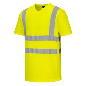 S179 - T-SHIRT PORTWEST MESH COTTON COMFORT HI-VIS - L - GIALLO