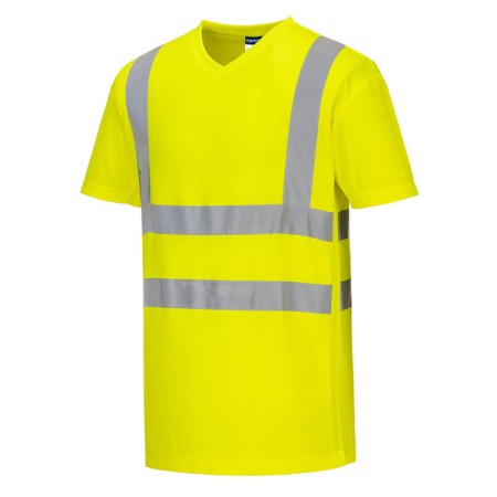 S179 - T-SHIRT PORTWEST MESH COTTON COMFORT HI-VIS - L - GIALLO