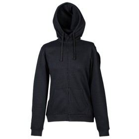 FELPA JRC ZIP INTERA CON CAPPUCCIO OKLAHOMA LADY - BLACK