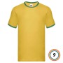 T-SHIRT FRUIT OF THE LOOM MANICA CORTA SET-IN VALUEWEIGHT RINGER T - 9 COLORI
