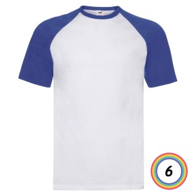 T-SHIRT FRUIT OF THE LOOM MANICA CORTA VALUEWEIGHT SHORT SLEEVE BASEBALL - 6 COLORI