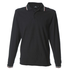 POLO MANICA LUNGA JRC SAVONA - BLACK