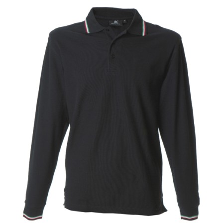 POLO MANICA LUNGA JRC SAVONA - BLACK