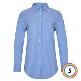 CAMICIA VELILLA OXFORD STRETCH A MANICHE LUNGHE DONNA – 5 COLORI