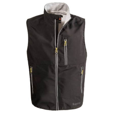 KAPRIOL - TECH - GILET DA LAVORO IN SOFTSHELL SMANICATO - L - NERO