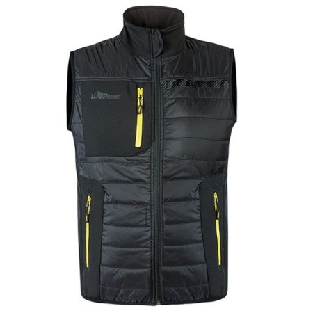 UPOWER U-SUPREMACY - WALL - GILET DA LAVORO CON INBOTTITURA IN GRAFENE SMANICATO WFU278BC - BLACK CARBON