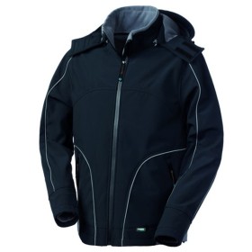 ROSSINI - NEW NYBORG - GIUBBOTTO SOFTSHELL CON CAPPUCCIO RIMOVIBILE HH621-ZY - NERO/GRIGIO