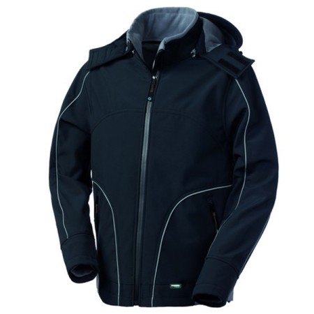 ROSSINI - NEW NYBORG - GIUBBOTTO SOFTSHELL CON CAPPUCCIO RIMOVIBILE HH621-ZY - NERO/GRIGIO