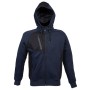 JRC - POLONIA MAN - FELPA CON CAPPUCCIO A MANICA LUNGA ZIP INTERA 997510 - NAVY
