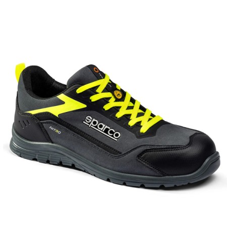 SPARCO - NITRO ADVANCED KALLE - CALZATURA DI SICUREZZA BASSA ESD S3S SR FO SC BTB0044B0K04 - NERO/ARANCIO FLUO