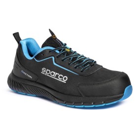 SPARCO - TRACTION NUBUCK TAKUMA - CALZATURA DI SICUREZZA BASSA ESD S3S SR FO HRO SC BTB0030B0K30 - NERO/CELESTE