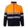 GIACCA PILE BICOLORE AV ARANCIO/BLU VELILLA