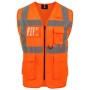GILET EXECUTIVE MULTITASCHE HV KORNTEX MEZZA RETE CON CHIUSURA CERNIERA - ARANCIONE