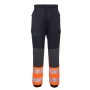 KX341 - PW3 pantalone Jogger Hi-Vis Flexi Classe 1 Nero/Arancione - M