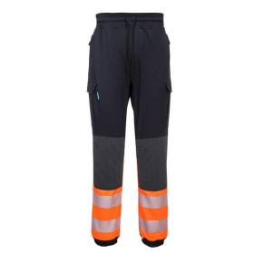 KX341 - PW3 pantalone Jogger Hi-Vis Flexi Classe 1 Nero/Arancione - M