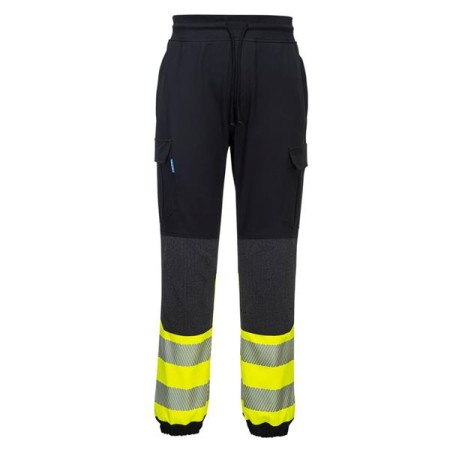 KX341 - PW3 pantalone Jogger Hi-Vis Flexi Classe 1 Nero/Giallo - M