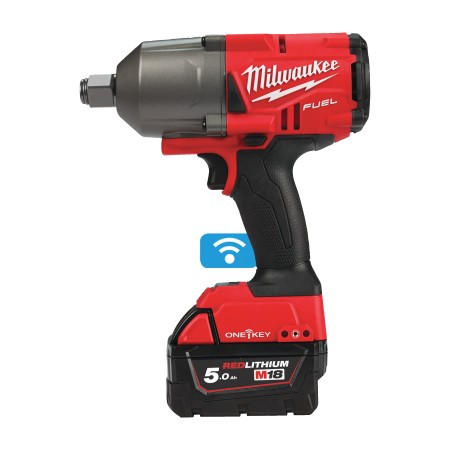 M18 ONEFHIWF34-502X - Avvitatore a impulsi alta potenza MILWAUKEE 18 Volt 3/4" 5,0Ah Tecnologia FUEL ONE KEY valigetta HeavyDut