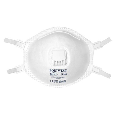P301 - Mascherina con valvola FFP3 (Pk10) Bianco [10 PZ]