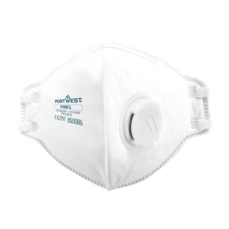 P351 - Mascherina FFP3 Dolomia Pieghevole con Valvola (Pk20) Bianco